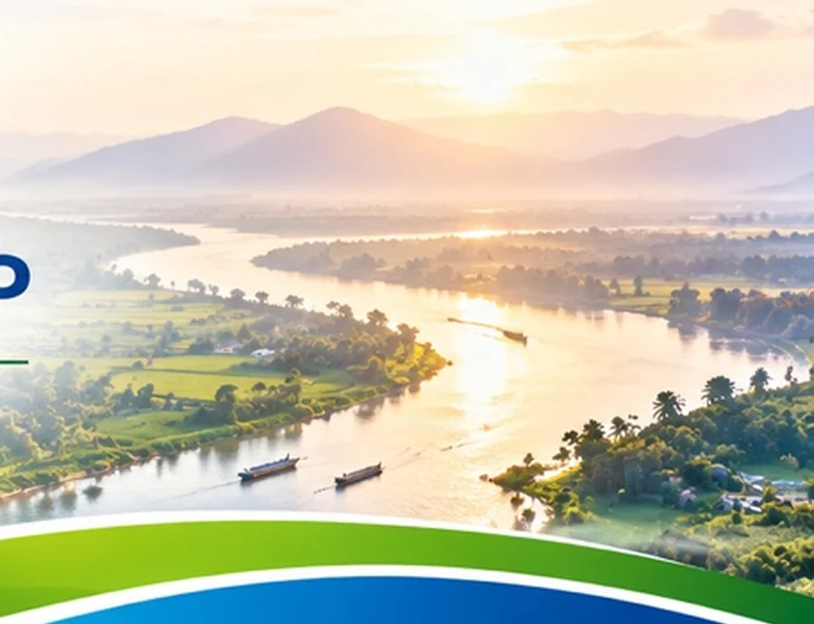 Mekong River and agricultural waterways